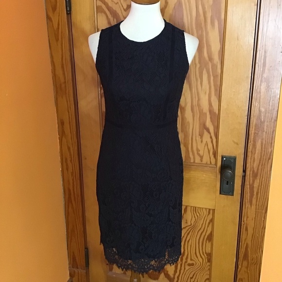 3 for 20 $ bundle Banana Republic Navy Blue Lace Sheath Dress - Picture 4 of 14